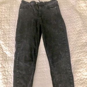 Purple Acidwash Skinny Mid Rise Jeans